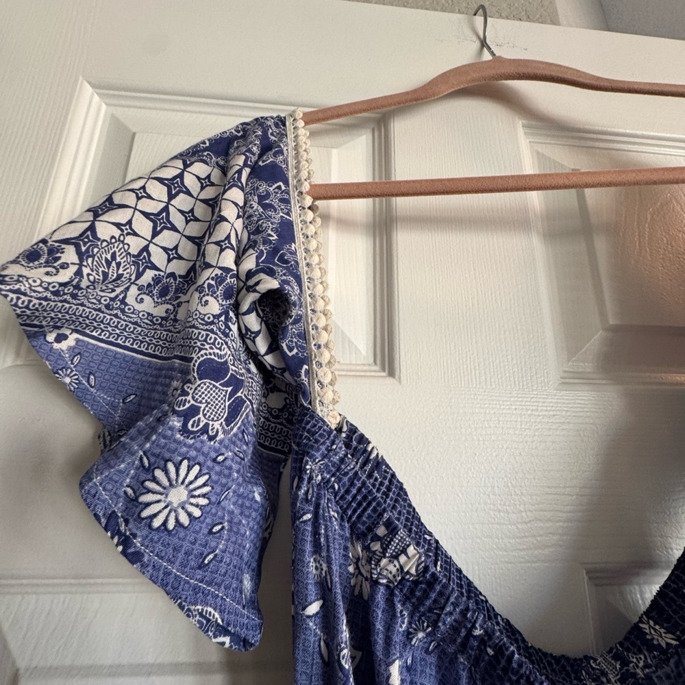 True Destiny Blue Patterned Dress - Picture 5 of 6